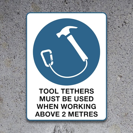 Gripps in.TOOL TETHERS MUST BE USEDin. Mandatory Sign HS-4010
